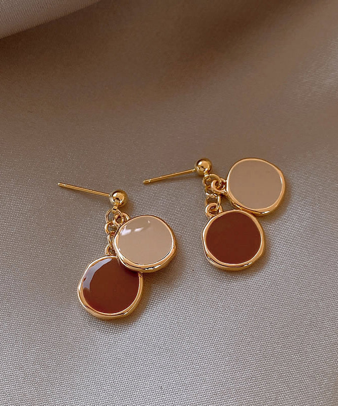 Unique Gold Sterling Silver Overgild Jade Drop Earrings YA038 ABC