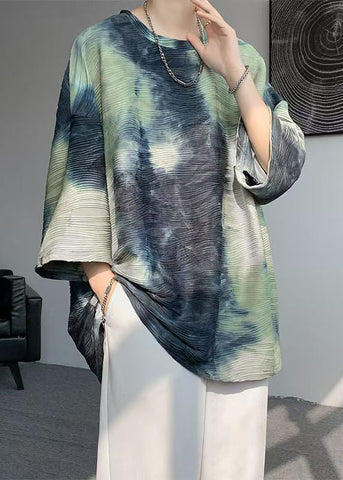 Tie Silk Neck O Shirts Green Unique Ice T Bracelet Dye Mens FashionChic