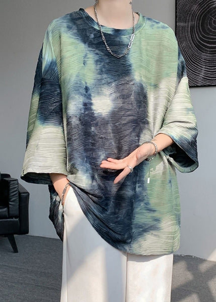 Tie Silk Neck O Shirts Green Unique Ice T Bracelet Dye Mens FashionChic