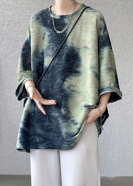 Tie Silk Neck O Shirts Green Unique Ice T Bracelet Dye Mens FashionChic