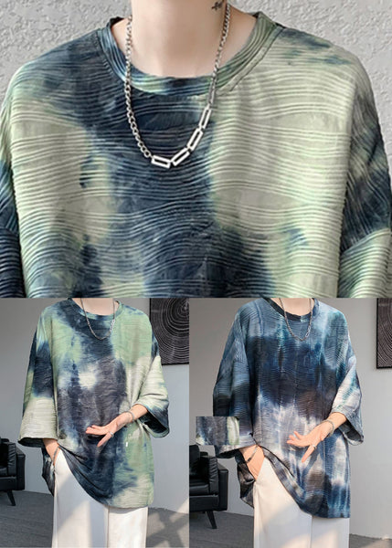 Tie Silk Neck O Shirts Green Unique Ice T Bracelet Dye Mens FashionChic