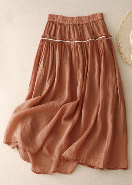 Unique Green Ruffled Patchwork Elastic Waist Skirt Summer VV064 HS-SKTS240627