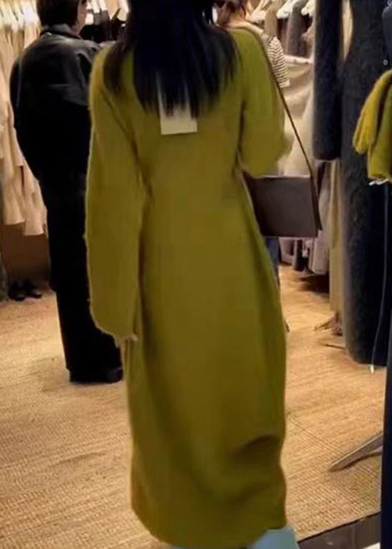 Unique Green V Neck Button Knit Long Cardigan Fall RS034 ABC