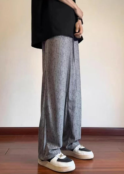 Pants Cotton Unique Grey Print Oversized Men Casual Clothing FashionChic