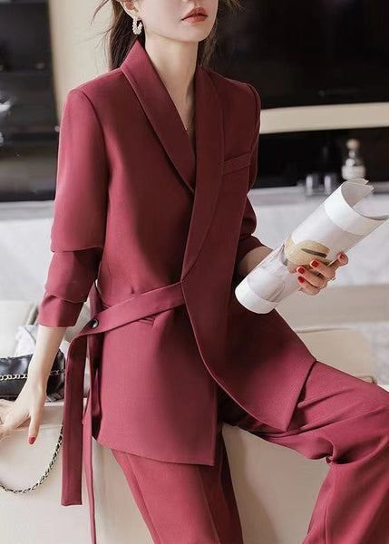 Unique Mulberry Oversized Spandex Coats Spring YJ037 ABC