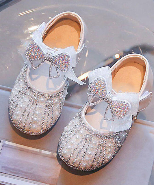 Unique Shoes Buckle Feet Zircon Kids Flat Pearl Strap FashionChic