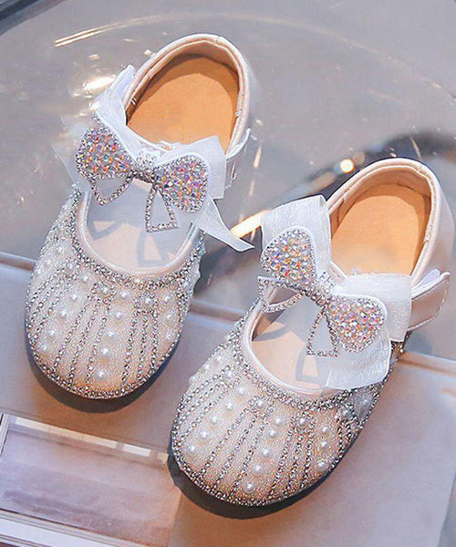 Unique Shoes Buckle Feet Zircon Kids Flat Pearl Strap FashionChic