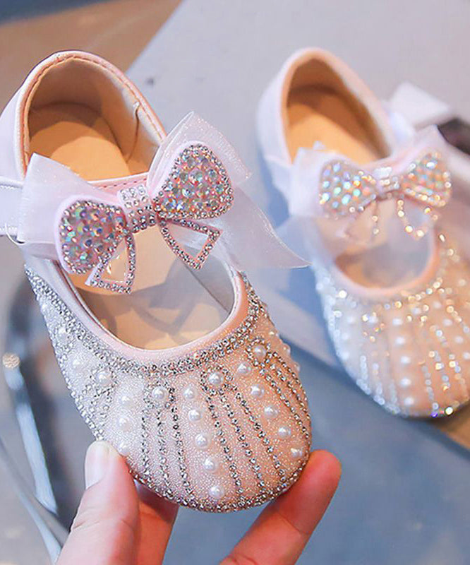 Unique Shoes Buckle Feet Zircon Kids Flat Pearl Strap FashionChic