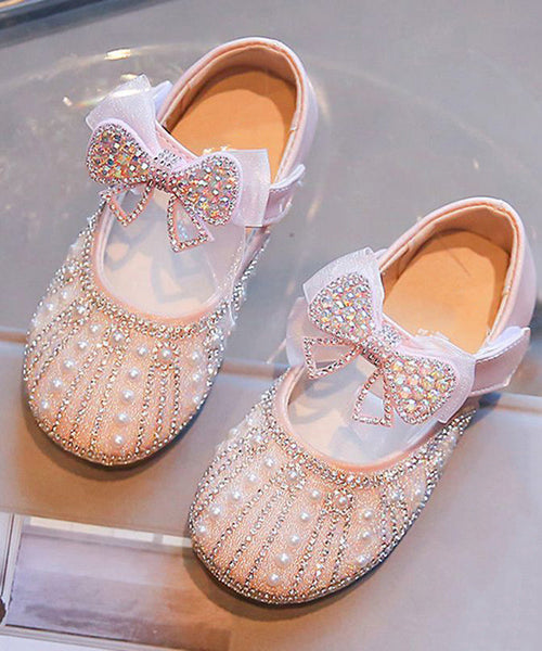 Unique Shoes Buckle Feet Zircon Kids Flat Pearl Strap FashionChic