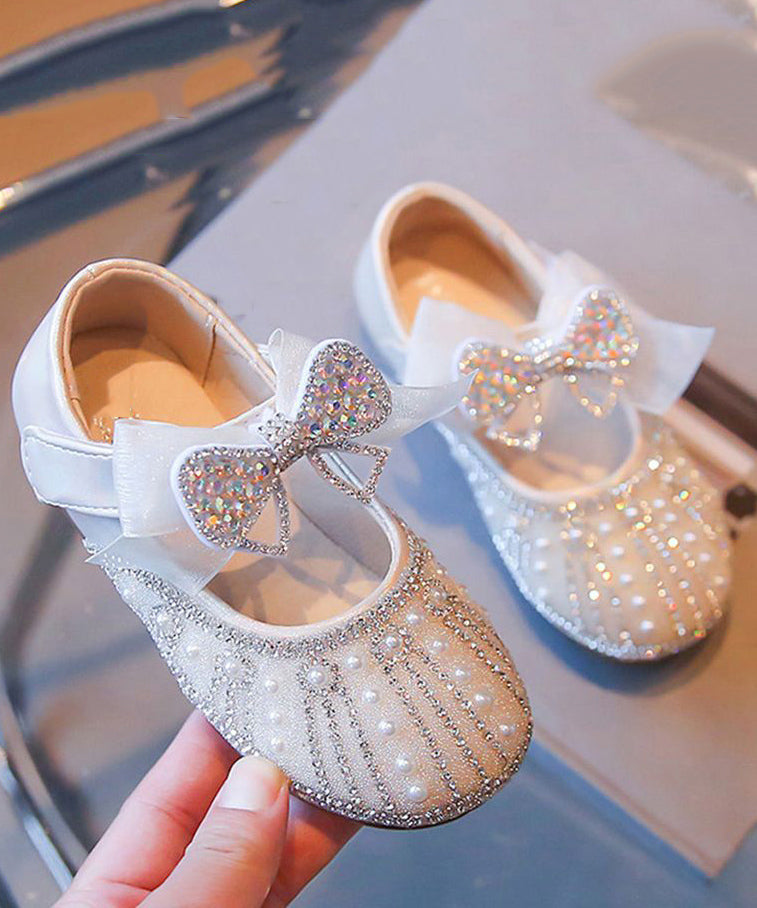 Unique Shoes Buckle Feet Zircon Kids Flat Pearl Strap FashionChic