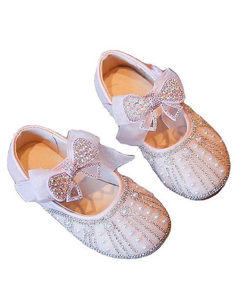 Unique Shoes Buckle Feet Zircon Kids Flat Pearl Strap FashionChic