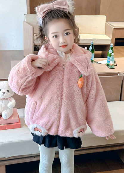 Unique Pink Carrot Mink Velvet Thick Girls Hoodie Coat Winter WL030 MM-RCTZ-CGTS241120