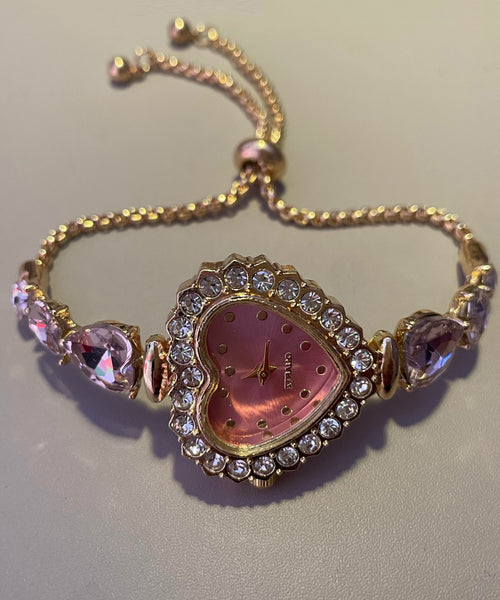 Stone Love Type Gem Metal Unique Purple Zircon Pull Alloy Inlaid FashionChic