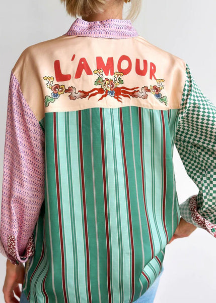 Unique Purple Peter Pan Collar Button Print Cotton Shirts Spring FF109 SH-LF-LTP240603