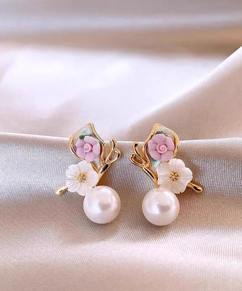 Copper Floral Drop Butterfly Rainbow Unique Alloy Earrings FashionChic