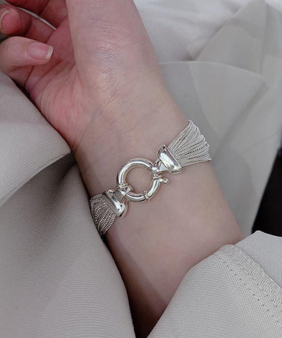 Silver Chain Bracelet Silk Unique 925 FashionChic