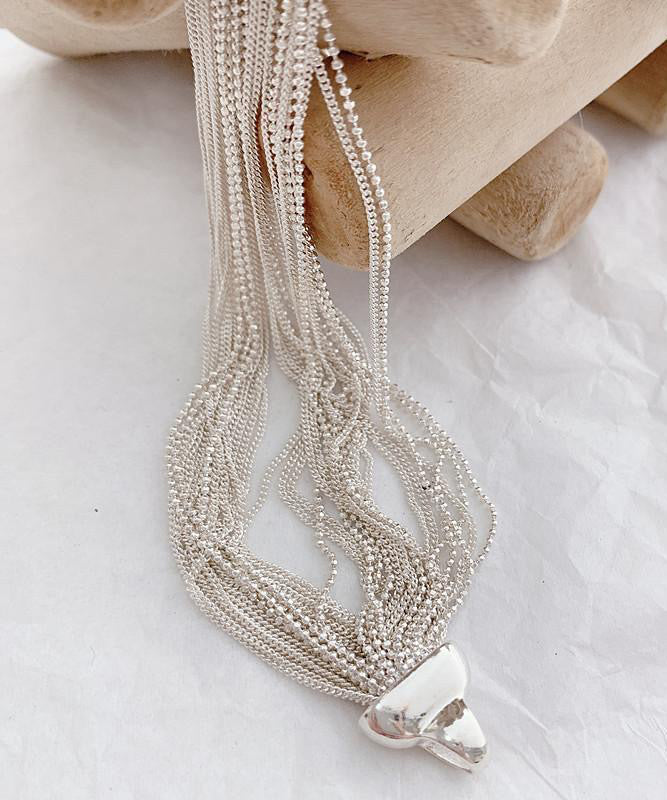 Silver Chain Bracelet Silk Unique 925 FashionChic