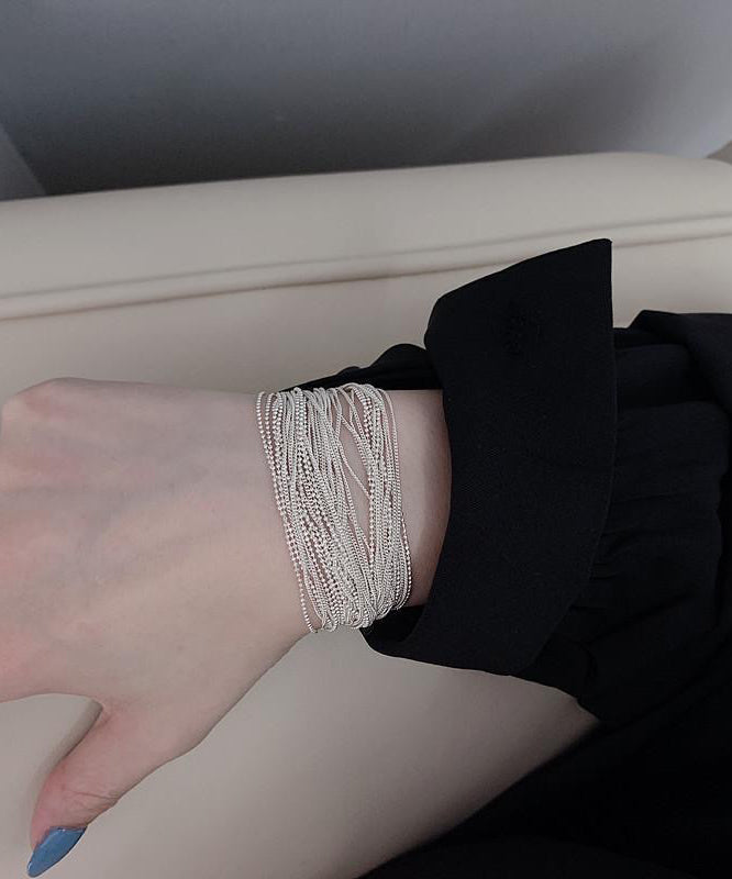 Silver Chain Bracelet Silk Unique 925 FashionChic