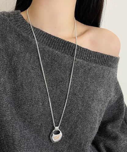 Necklace Silk Sweater Pendant Unique Bag Copper FashionChic