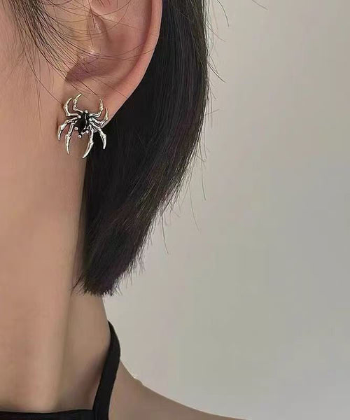 Earrings Overgild Copper Silk Spider Unique Stud FashionChic