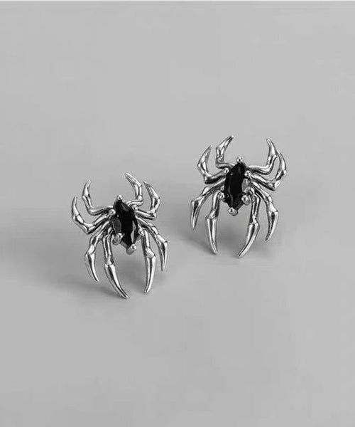 Earrings Overgild Copper Silk Spider Unique Stud FashionChic