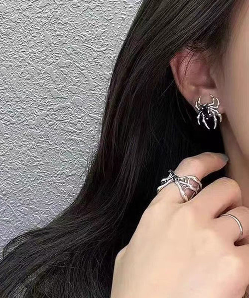 Earrings Overgild Copper Silk Spider Unique Stud FashionChic