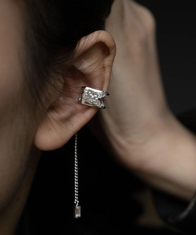 Zircon Earrings Copper Tassel Drop Unique Overgild Silk FashionChic