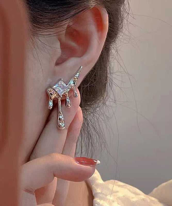 Stud Tassel Earrings Silk Copper Unique Zircon FashionChic