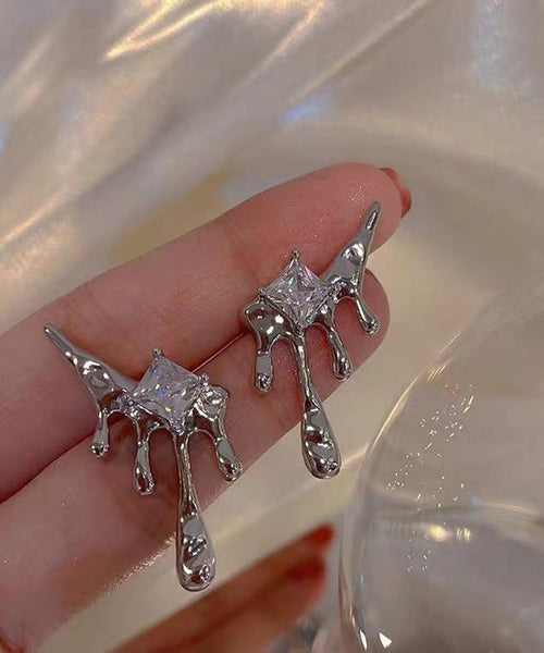 Stud Tassel Earrings Silk Copper Unique Zircon FashionChic