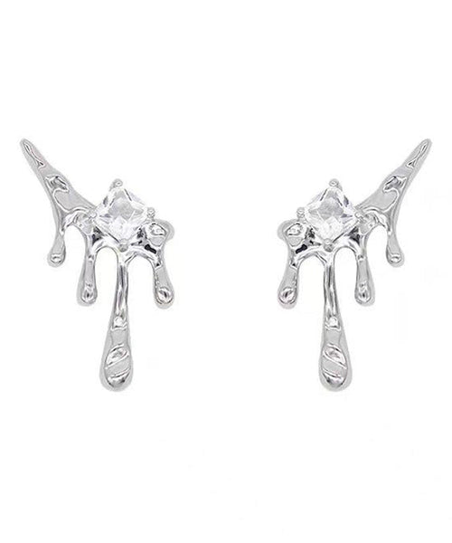 Stud Tassel Earrings Silk Copper Unique Zircon FashionChic