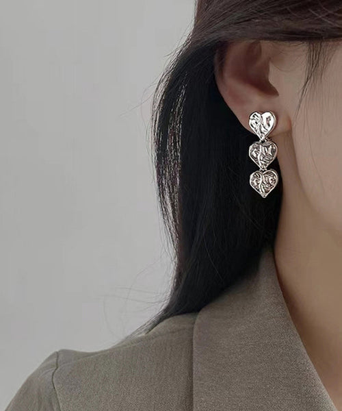 Love Unique Earrings Silk Drop Alloy Metal FashionChic