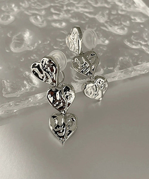 Love Unique Earrings Silk Drop Alloy Metal FashionChic