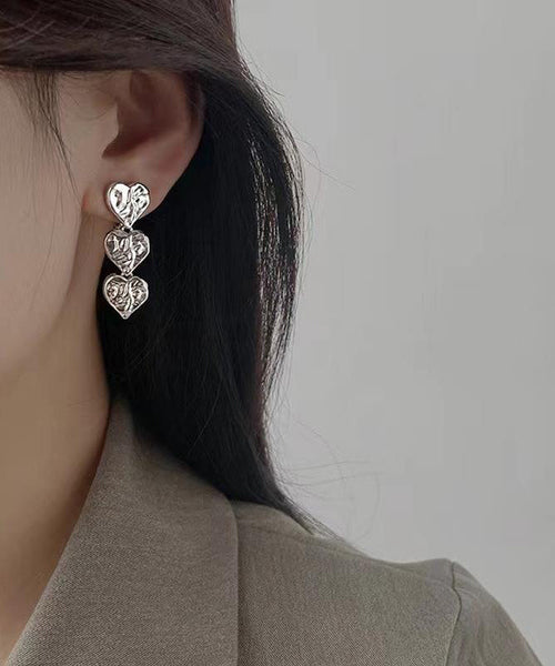 Love Unique Earrings Silk Drop Alloy Metal FashionChic