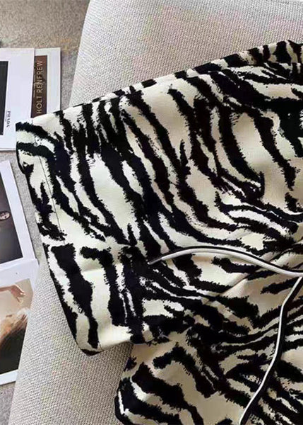 Men Pattern Waist Lace Zebra Cotton Unique Up Shorts Elastic FashionChic