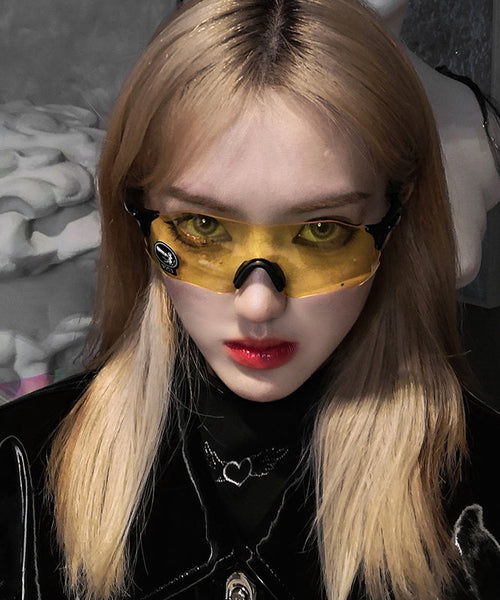 Unisex Punk Style Frameless Integrated Functional Sunglasses XS1082 Ada Fashion
