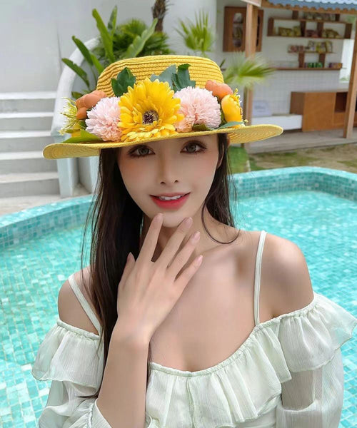 Vacation Style Fashionable Flower Shading Cloche Hat YU1019 Hat-HAT240528