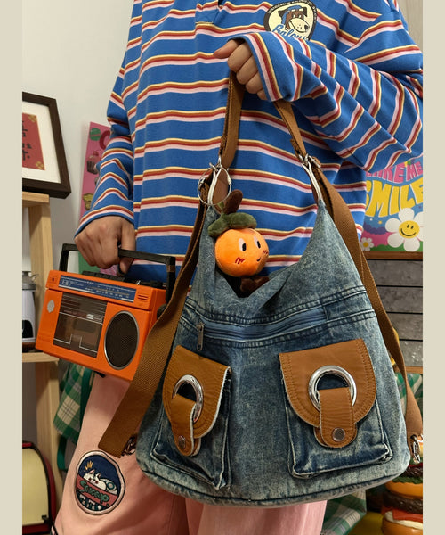 Versatile High-Capacity Denim One Shoulder Crossbody Bag SX1010 Ada Fashion