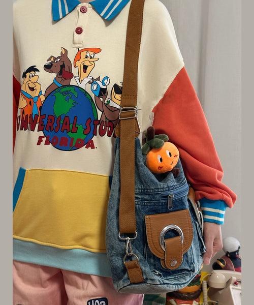 Versatile High-Capacity Denim One Shoulder Crossbody Bag SX1010 Ada Fashion