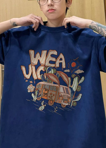 Green Vintage Shirt Faux Half Neck O Men T Army Suede Print FashionChic