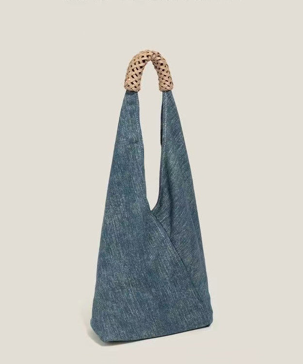 Shoulder Asymmetrical Blue Bags Denim Design Vintage FashionChic