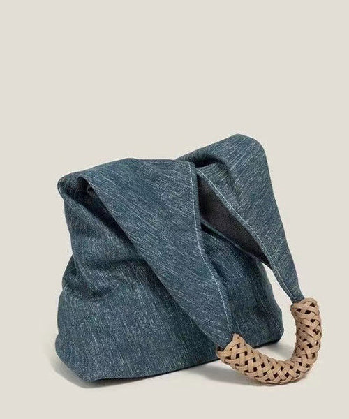 Shoulder Asymmetrical Blue Bags Denim Design Vintage FashionChic