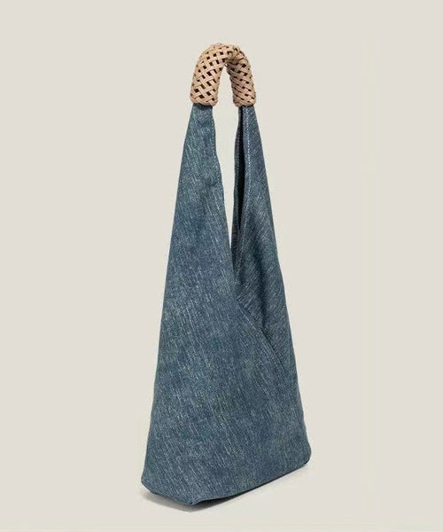 Shoulder Asymmetrical Blue Bags Denim Design Vintage FashionChic