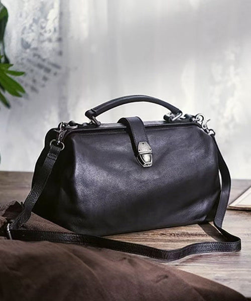 Capacity Brown Tote Handbag Leather Large Vintage FashionChic