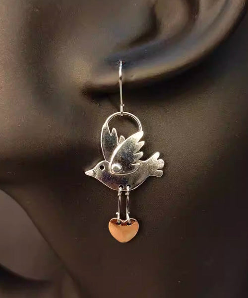 Earrings Copper Brid Love Vintage Drop Little FashionChic