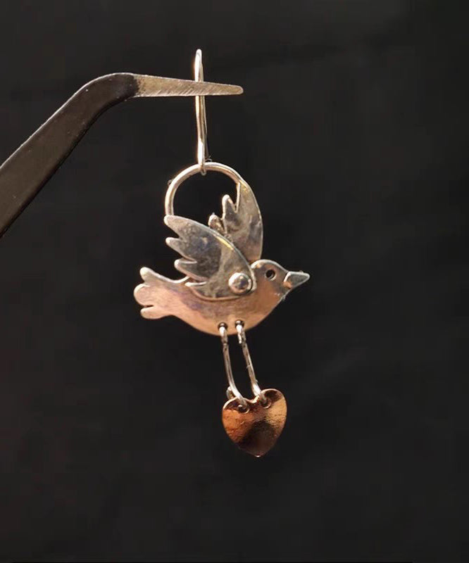 Earrings Copper Brid Love Vintage Drop Little FashionChic