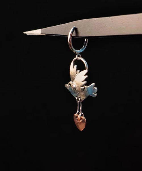 Earrings Copper Brid Love Vintage Drop Little FashionChic