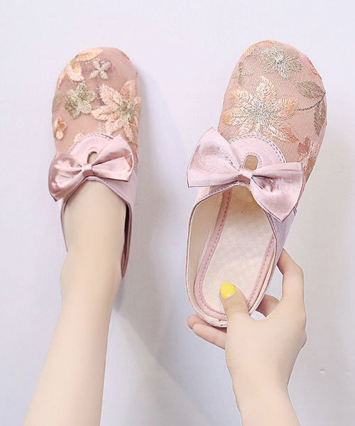 Vintage Embroidery Splicing Slide Sandals Black Breathable Mesh XC1058 Ada Fashion