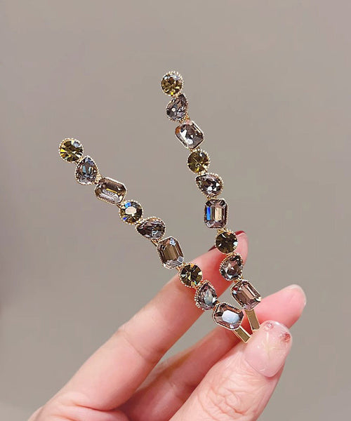 Zircon Vintage Hairpin Alloy Gold Crystal FashionChic