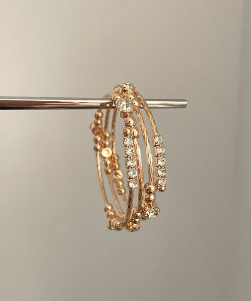 Cuff Metal Layered Overgild Gold Vintage Zircon FashionChic