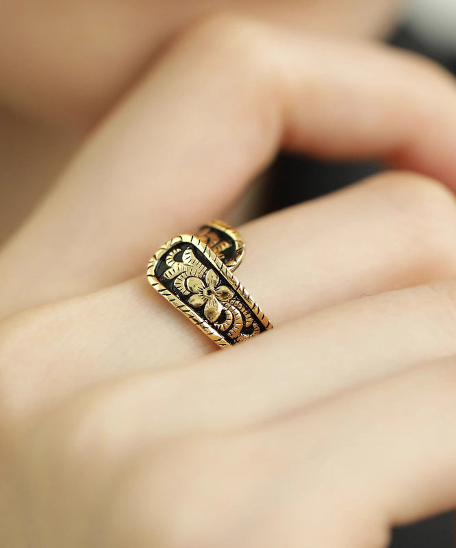 Vintage Gold Old Ancient Gold Floral Rings GH1055 Ada Fashion